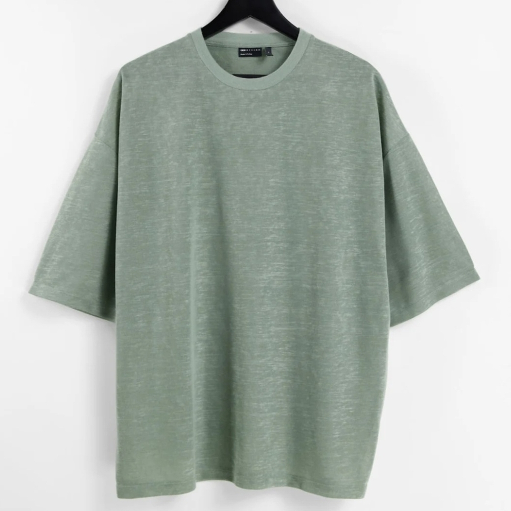 ASOS DESIGN Mens Oversized Linen Shirt